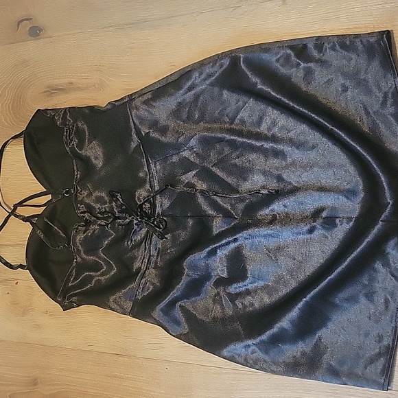 Wild Fable Black Corset Back Dress Size Medium - Picture 4 of 5